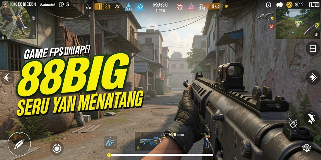 Tangkapan layar gameplay 88BIG yang menunjukkan aksi pertempuran FPS yang mendebarkan.