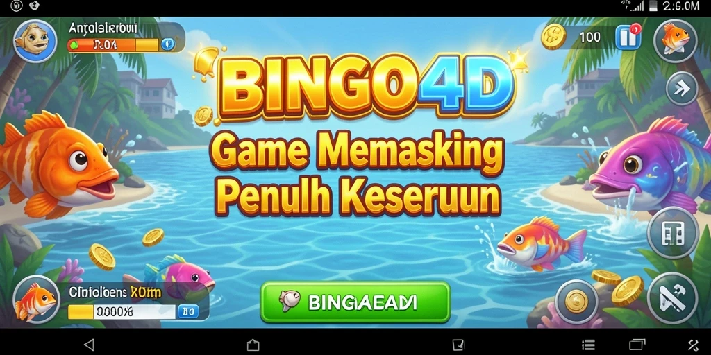 Tampilan gameplay memancing yang seru dan menantang di BINGO4D.