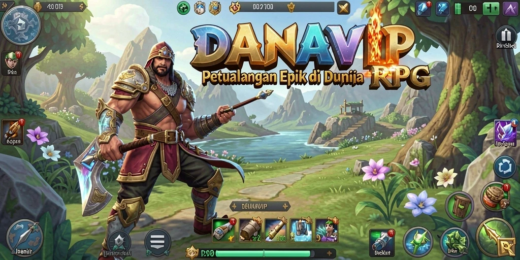 Tampilan epik dari gameplay DANAVIP yang menampilkan pertarungan dinamis.