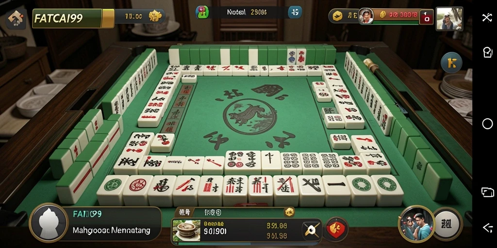 Tampilan gameplay Mahjong yang seru dan menantang di FATCAI99.