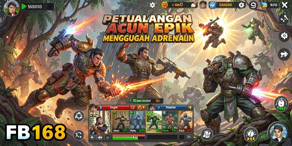 Tangkapan layar FB168 menunjukkan aksi seru dalam pertempuran.