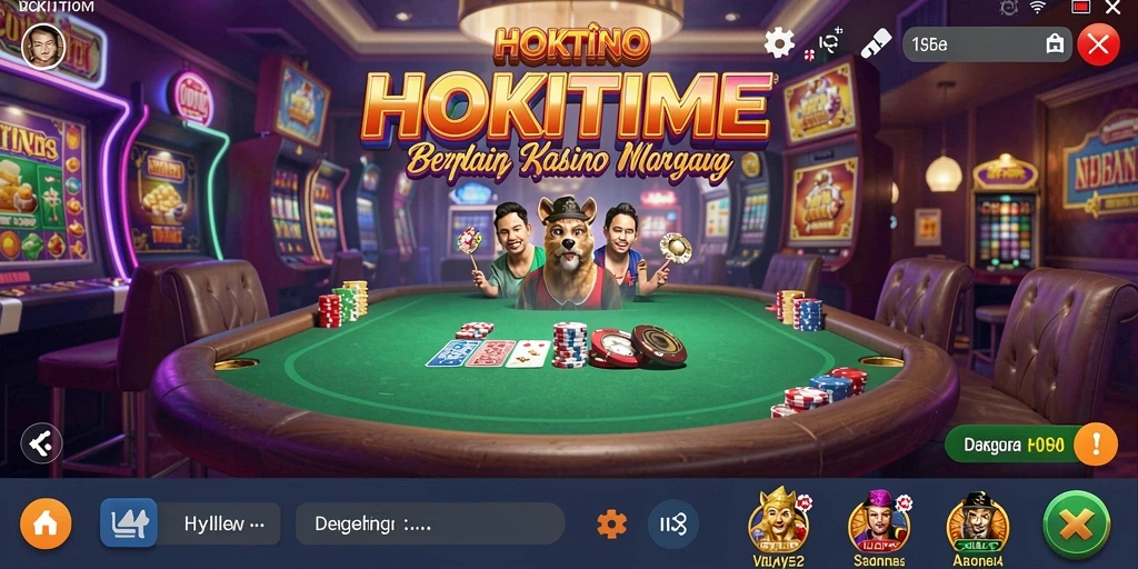 Screenshot HOKITIME menampilkan gameplay Kasino yang mendebarkan.