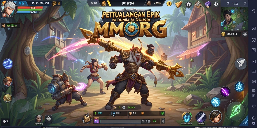 Screenshot aksi gameplay seru di JKT8 yang menampilkan pertarungan epik.