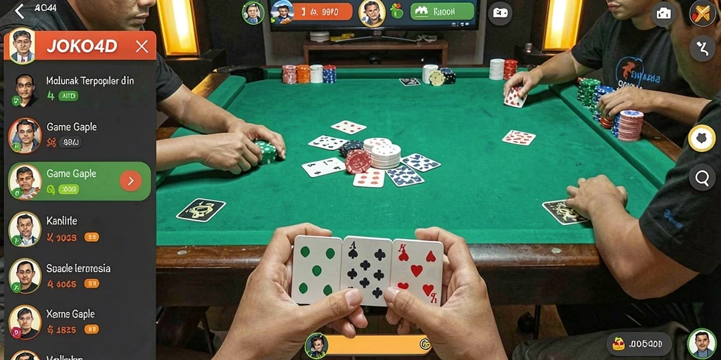 Screenshot gameplay JOKO4D menampilkan keseruan permainan Gaple.