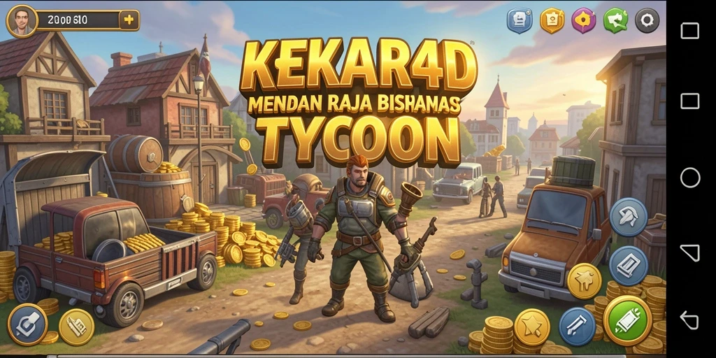 Tangkapan layar gameplay KEKAR4D dengan aksi bisnis seru.