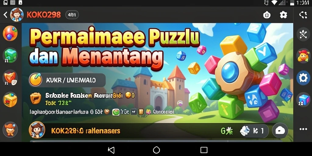 Tampilan gameplay seru di KOKO288 saat menyelesaikan teka-teki.