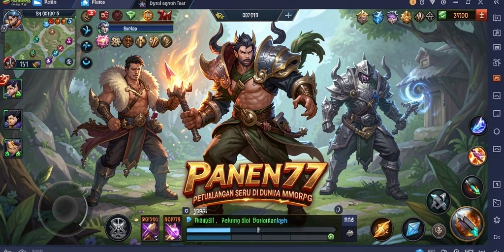Screenshot gameplay menunjukkan aksi seru dalam dunia MMORPG.