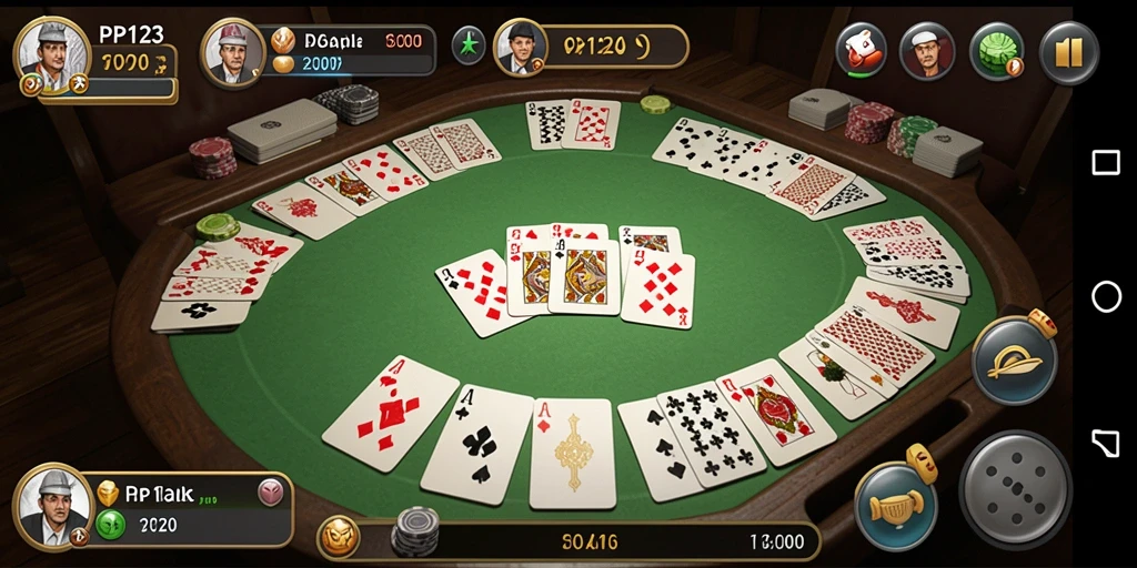 Gameplay seru dari PP123 saat bermain Gaple dengan teman.