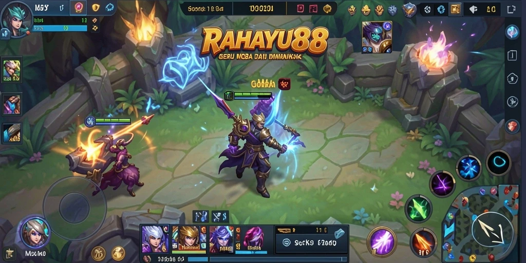 Screenshot gameplay RAHAYU88 menampilkan aksi seru dalam pertarungan.