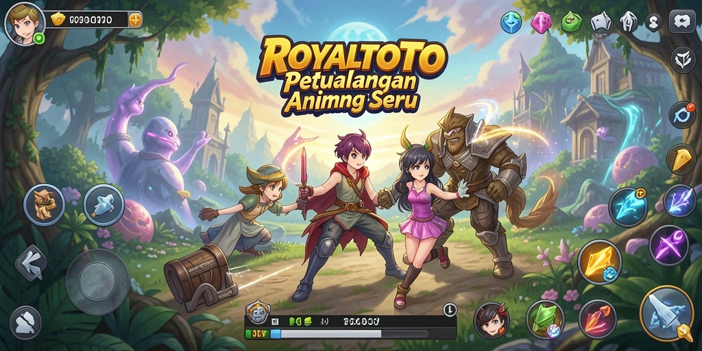 Tangkapan layar gameplay ROYALTOTO yang penuh aksi dan warna.