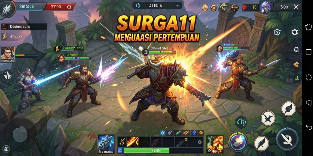 Tampilan gameplay SURGA11 yang memikat dan penuh aksi.