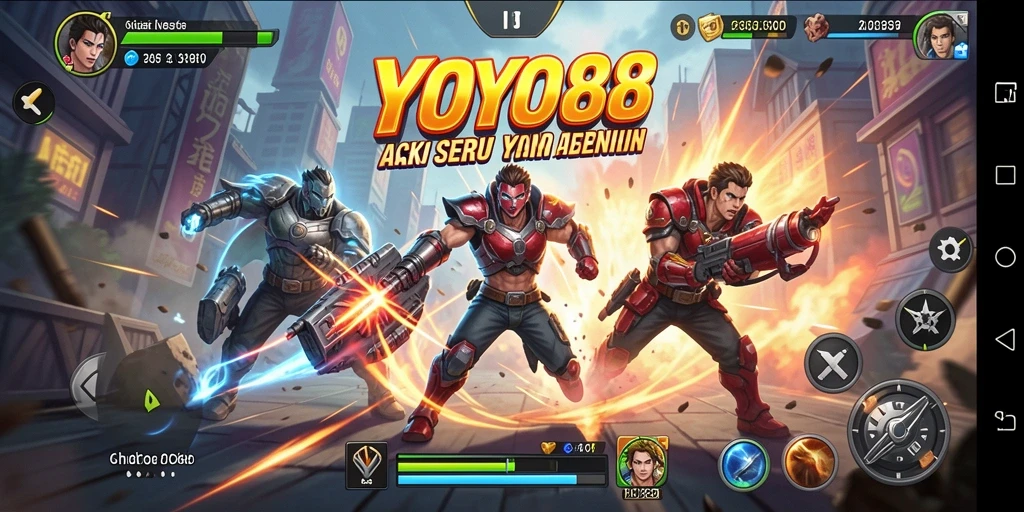 Screenshot dari gameplay menampilkan aksi mendebarkan dari YOYO88.